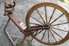 antique Canadian tilt tension production spinning wheel