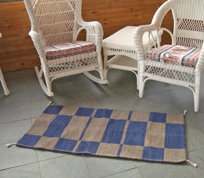 Hand woven wool rugs from Magnus Wools, Peacham, Vermont