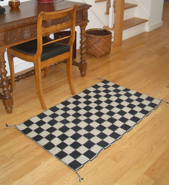 Hand woven wool rugs from Magnus Wools, Peacham, Vermont